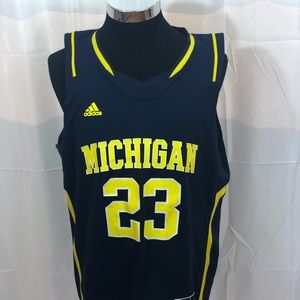 Blue Adidas Michigan Basketball Jersey Size L